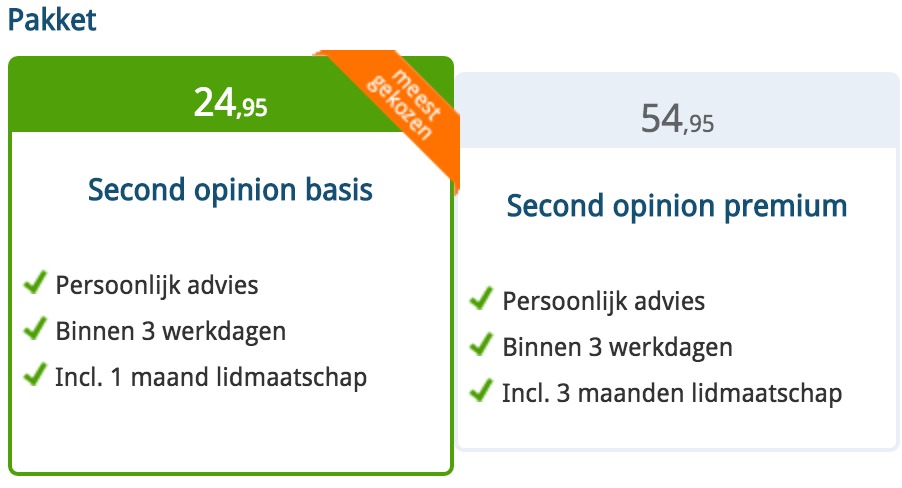 pakketprijzen van e-matching