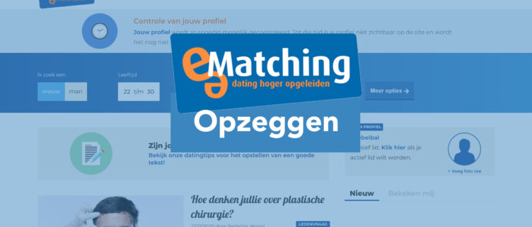 e-Matching opzeggen en uitschrijven